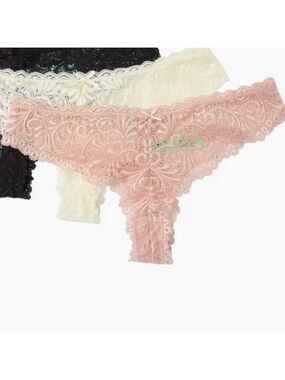 Honeydew Intimates Lace Thong Orange Pink Small